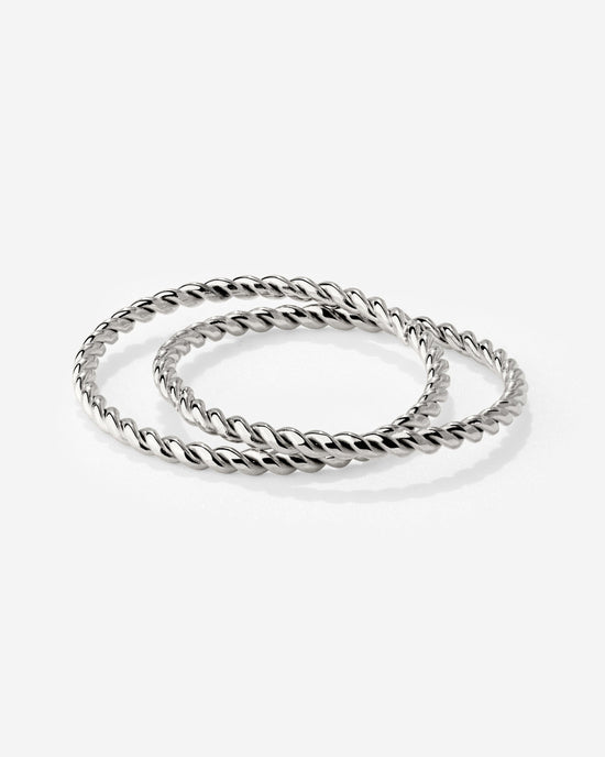 Twisted Anello Duo Argento