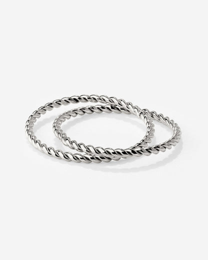 Twisted Anello Duo Argento