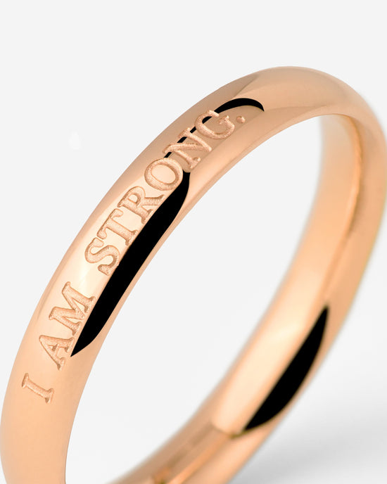 I am strong Anello Oro Rosa
