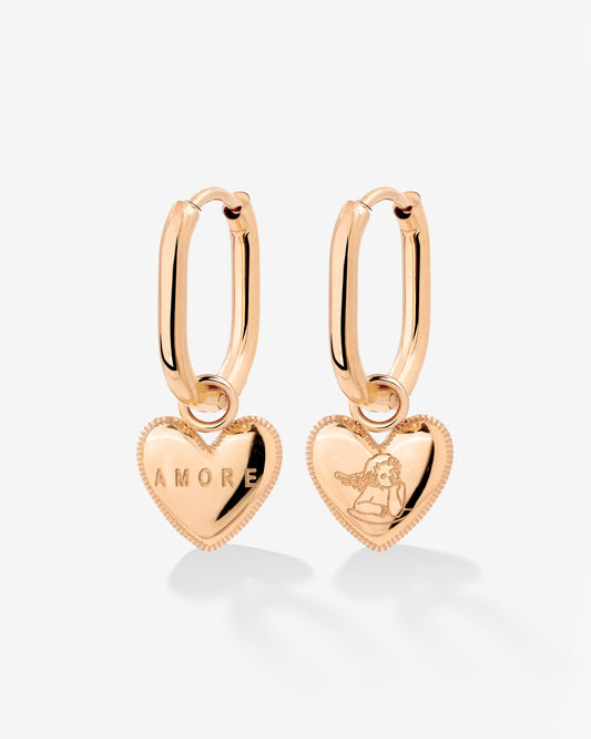 Amore Mio Oval Hoop Set Baby Oro Rosa
