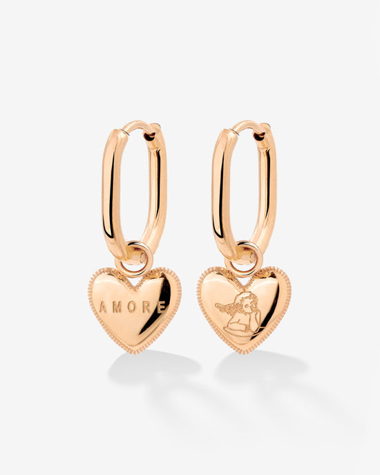 Amore Mio Oval Hoop Set Baby Oro Rosa