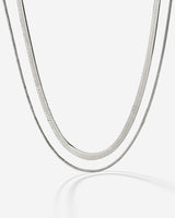 Snake Chain Double Collana Argento