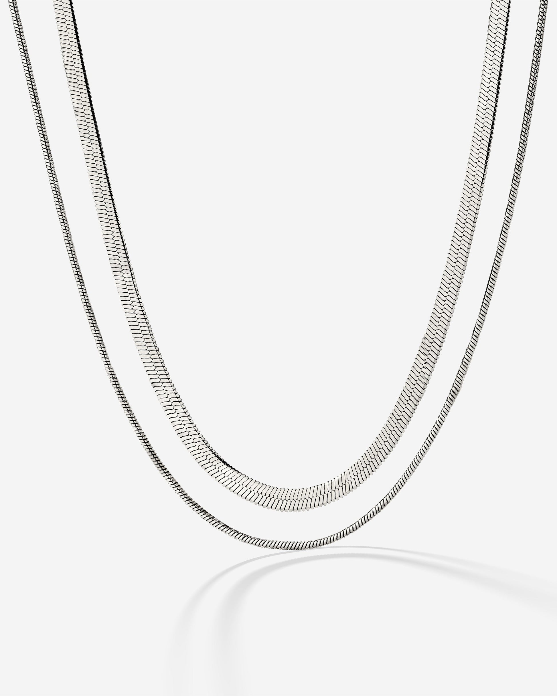 Snake Chain Double Collana Argento