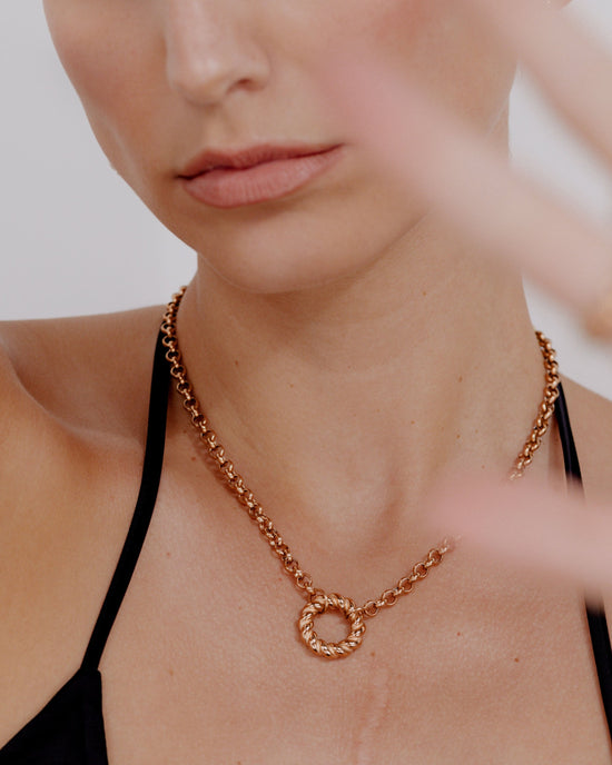 Twisted Donut Collana Oro Rosa