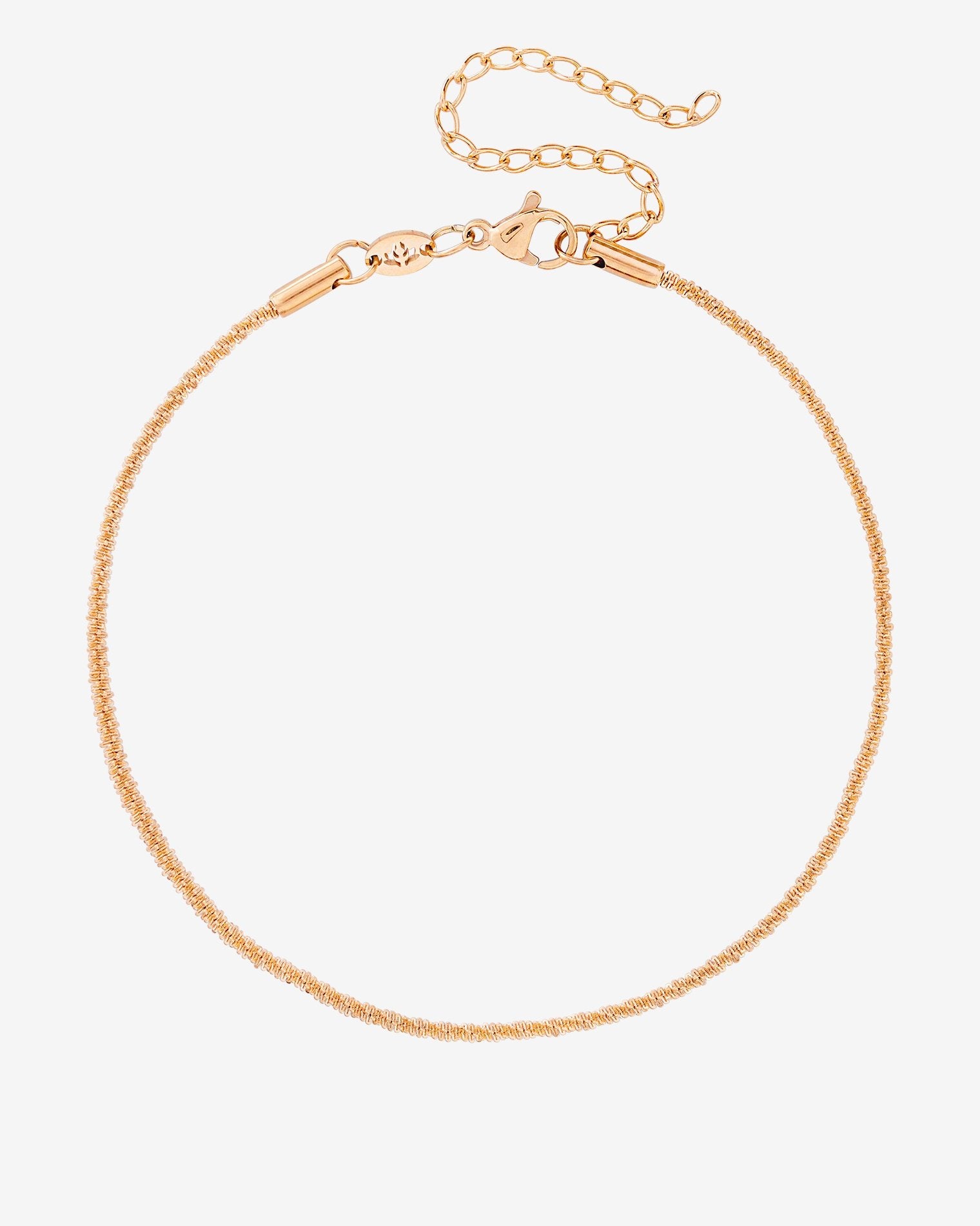Criss Cross Chain Cavigliera Oro Rosa