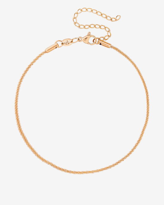 Criss Cross Chain Cavigliera Oro Rosa