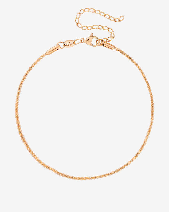 Criss Cross Chain Cavigliera Oro Rosa