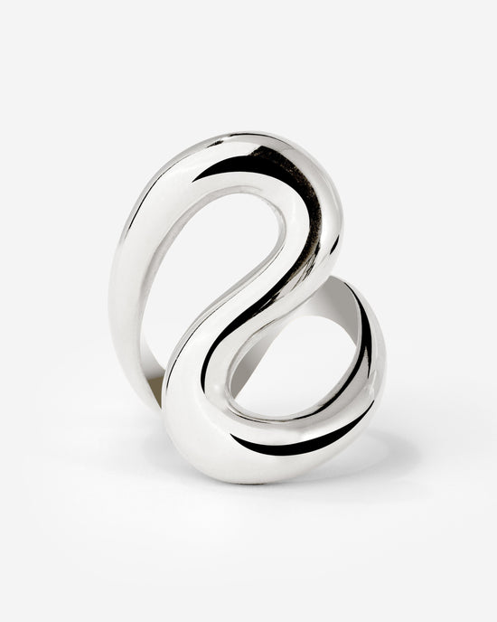 Coiled Anello Argento chiaro