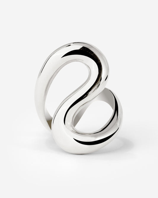 Coiled Anello Argento chiaro