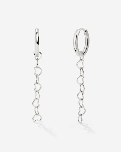 Heart after Heart Hoop Set Small Argento