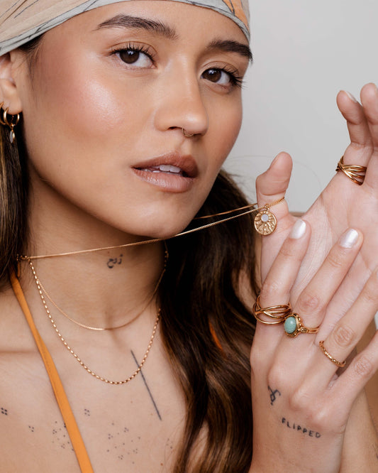 Sun Chaser Necklace Oro Rosa