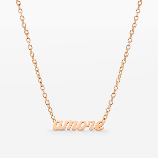Amore Mio Collana Oro Rosa