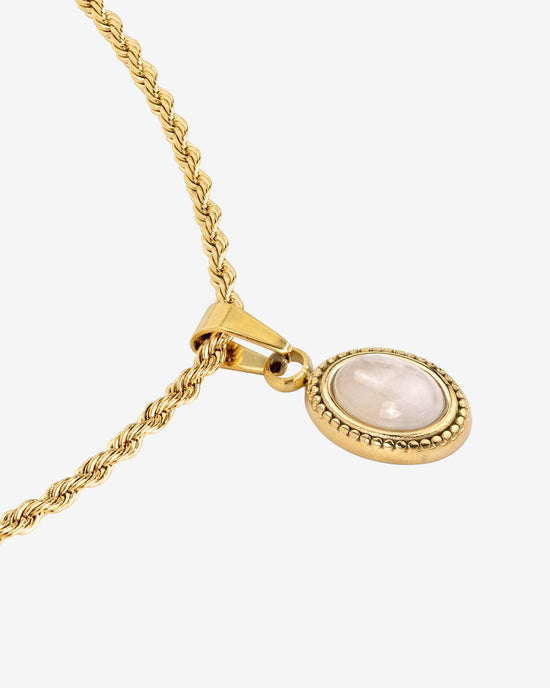 Blush Quartz Collana Oro