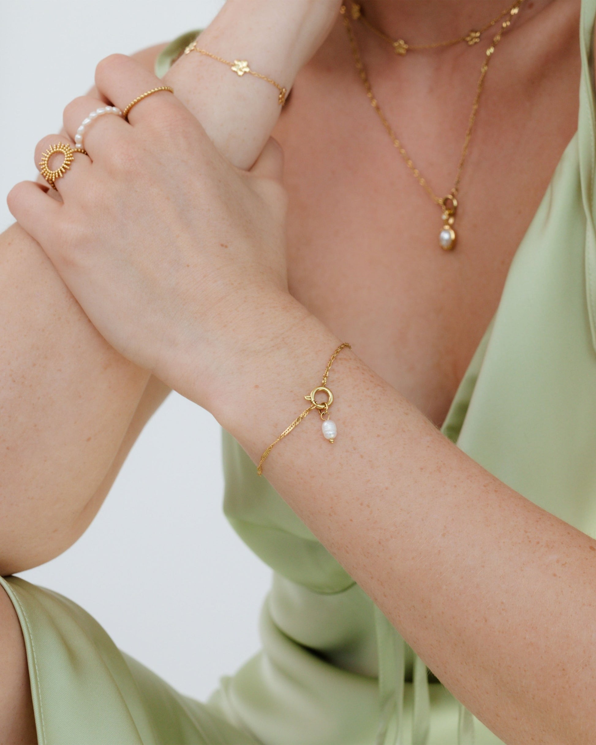 Singapore Chain Charm Bracciale Set