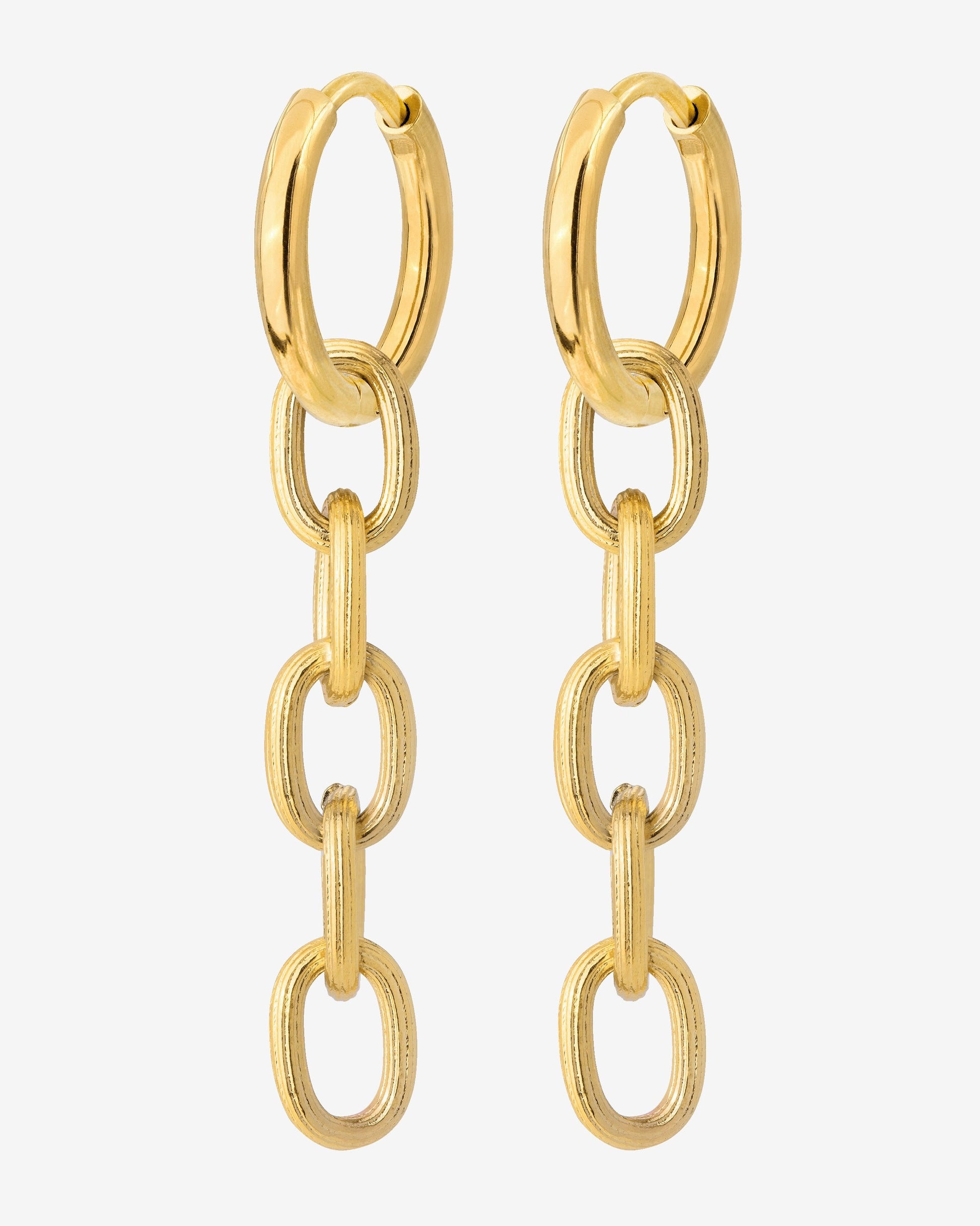 Long Link Hoop Set Small Oro