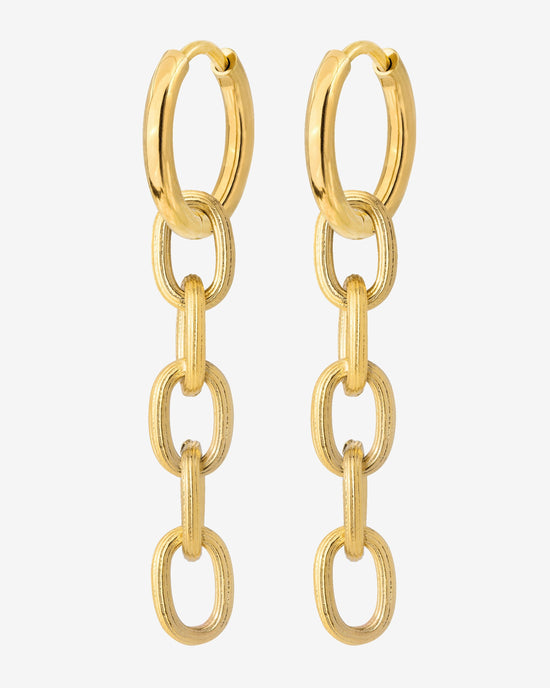 Long Link Hoop Set Small Oro