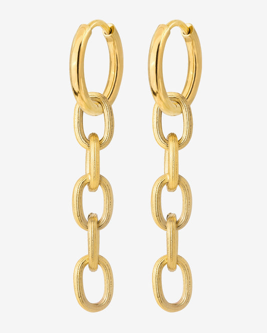 Long Link Hoop Set Small Oro