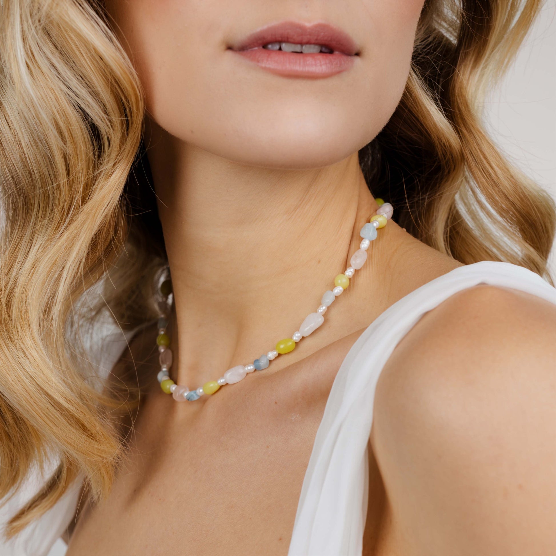 Cotton Candy Choker Argento
