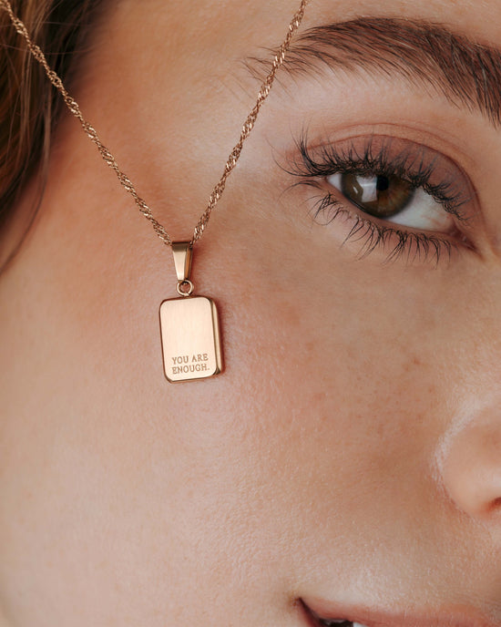 You are enough Collana Oro Rosa
