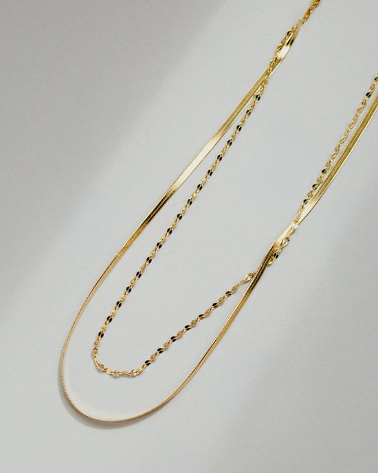 Aligned Double Necklace