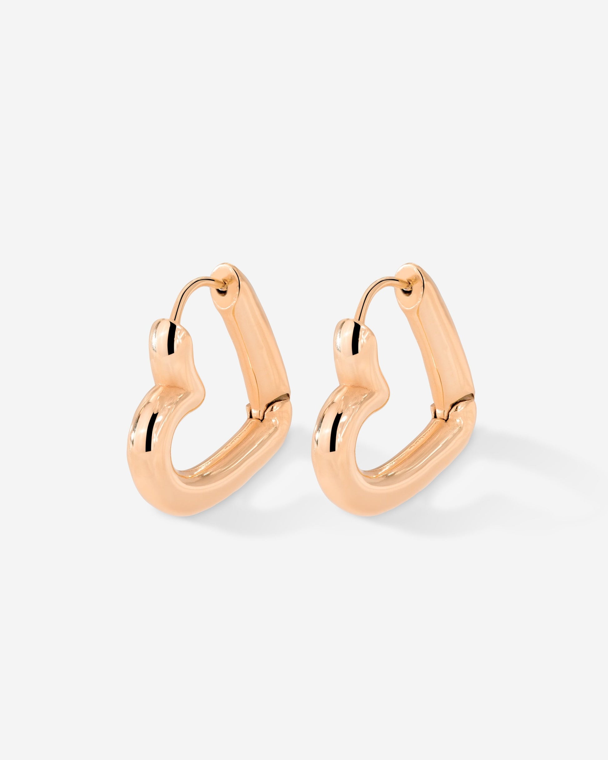 Phat Heart Hoops Small Oro Rosa