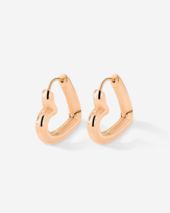 Phat Heart Hoops Small Oro Rosa