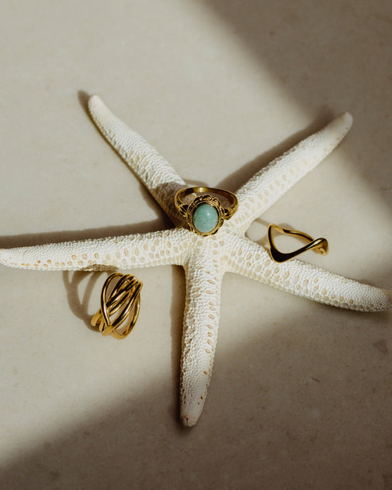 Sea Glass Ring Roségold