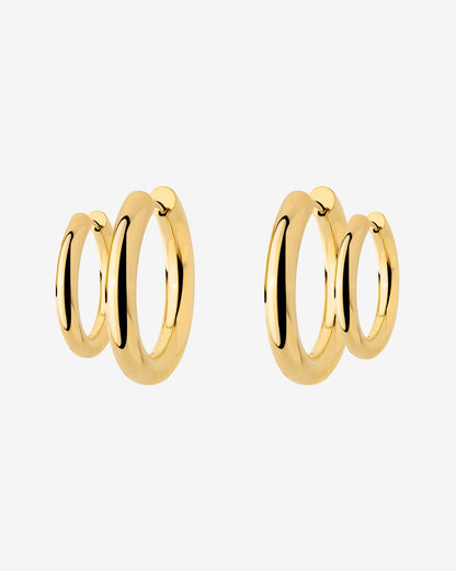 Chunky Lover Hoop Set Small Oro