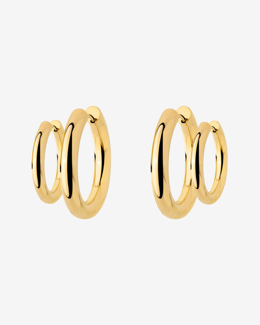 Chunky Lover Hoop Set Small Oro