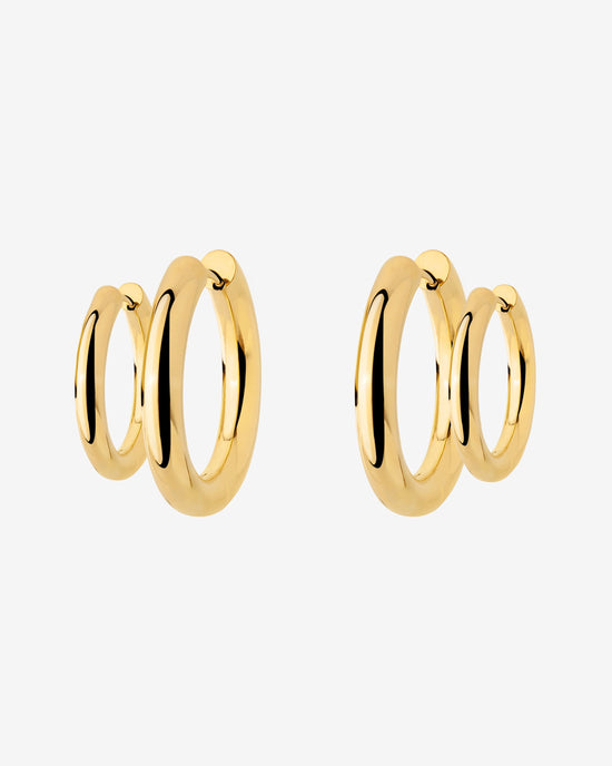 Chunky Lover Hoop Set Small Oro