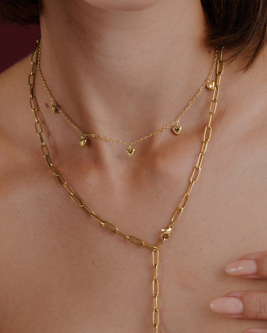 Lovely Heart Choker Oro