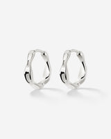 Liquid Shape Hoopies Argento chiaro