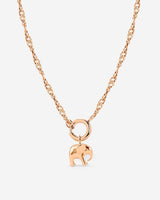 Elephant Singapore Chain Collana Set Oro Rosa