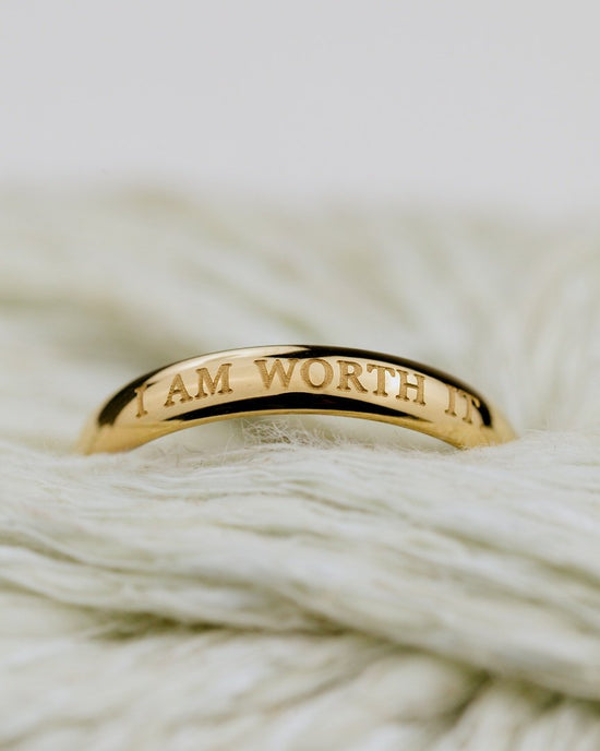 I am worth it Anello Oro Rosa