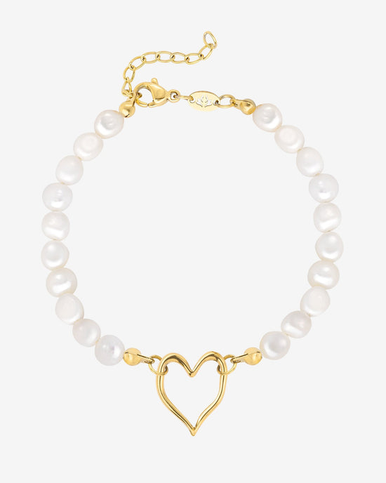 Melting Heart Pearl Bracciale Oro