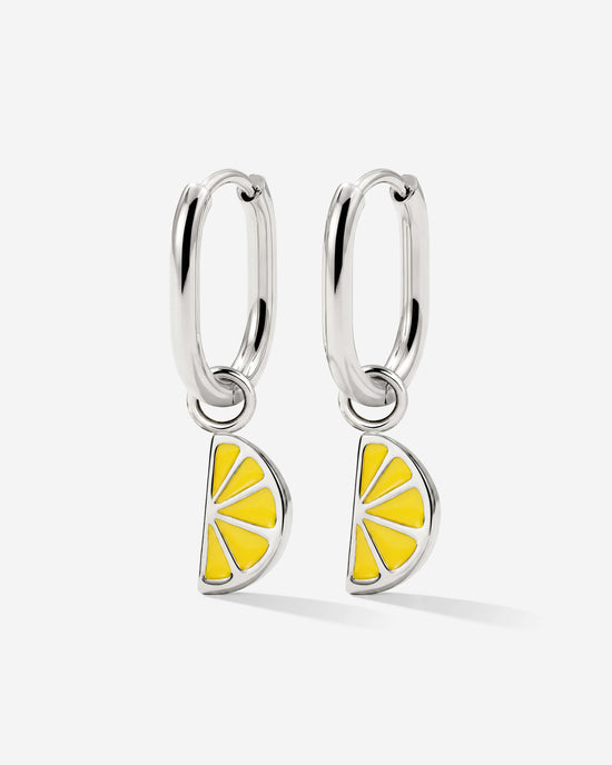 Zesty Oval Hoop Set Baby Argento