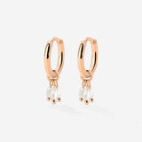 Tres Perlas Hoop Set Oro Rosa
