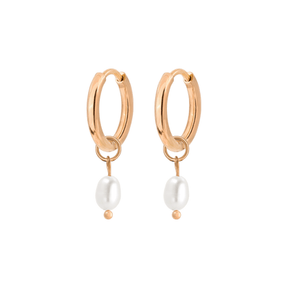 Perla Sola Hoop Set Oro Rosa