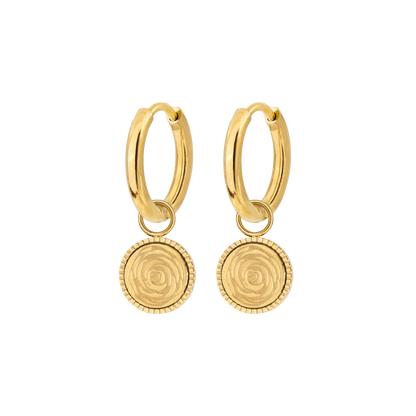 Eternal Summer Rose Hoop Set Small Oro