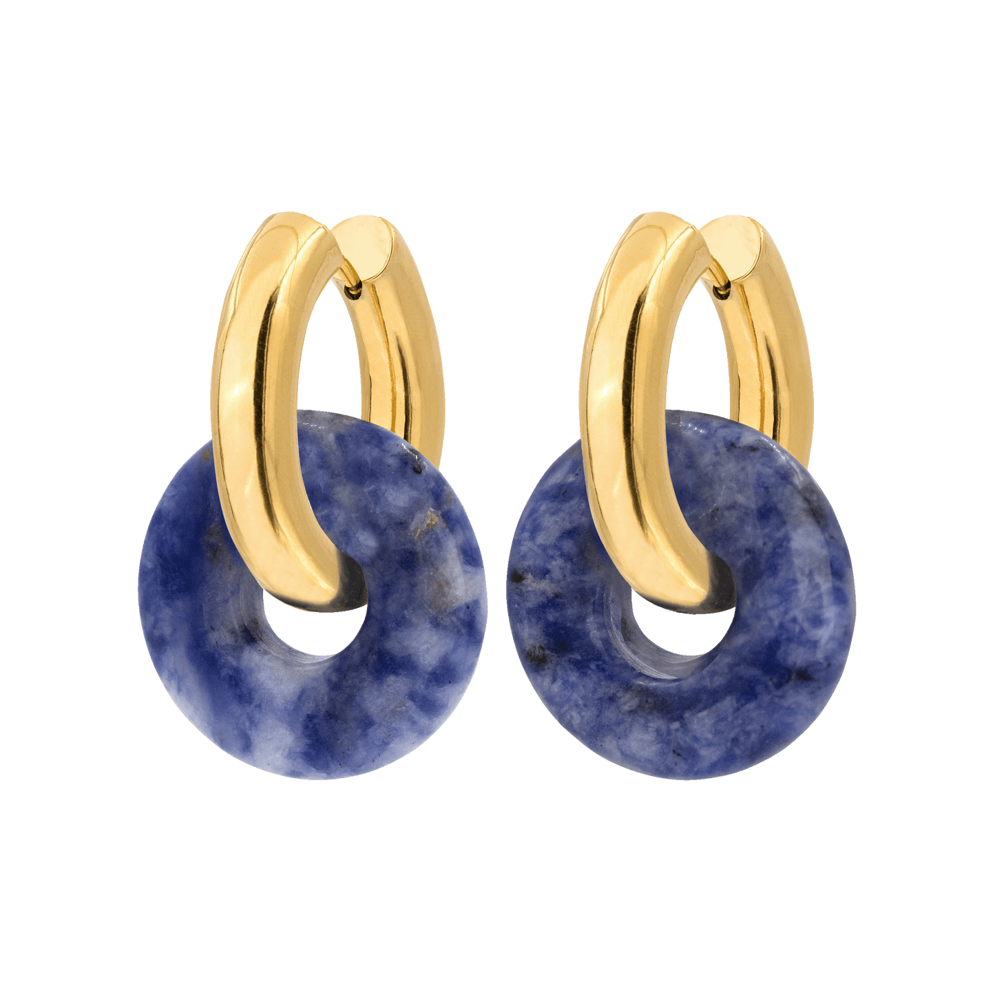 Sodalite Chunky Hoopies Medium Oro