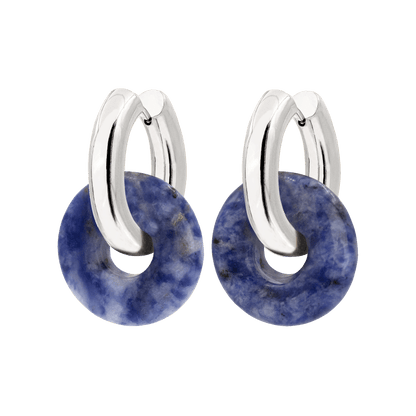 Sodalite Chunky Hoopies Medium Argento