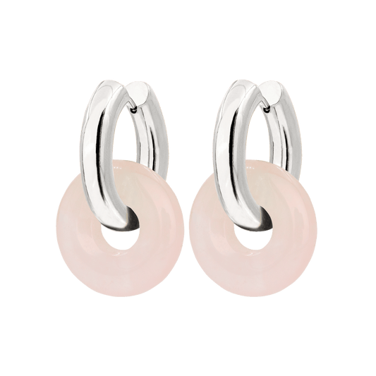 Quartz Chunky Hoopies Medium Argento