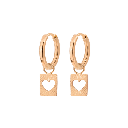 Summer Luv Hoop Set Baby Oro Rosa