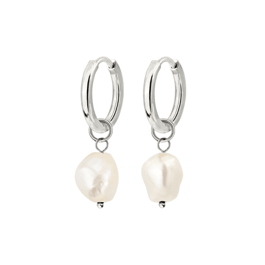 Pearly Hoop Set Argento