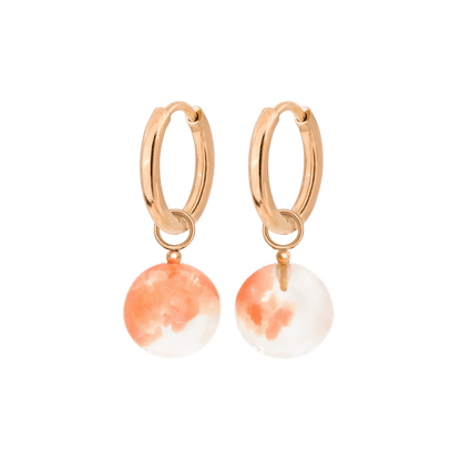 Sunset Dream Hoops Small Oro Rosa