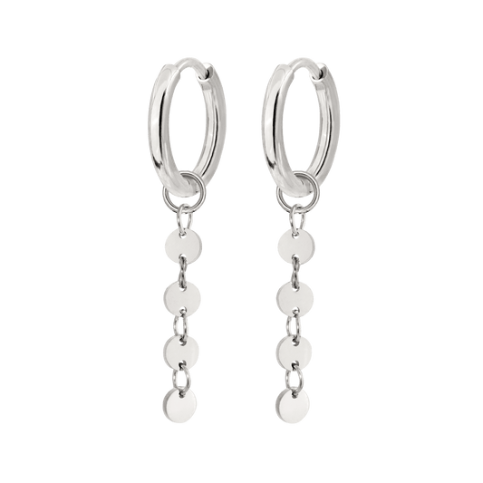 Round and Round Hoops Small Argento