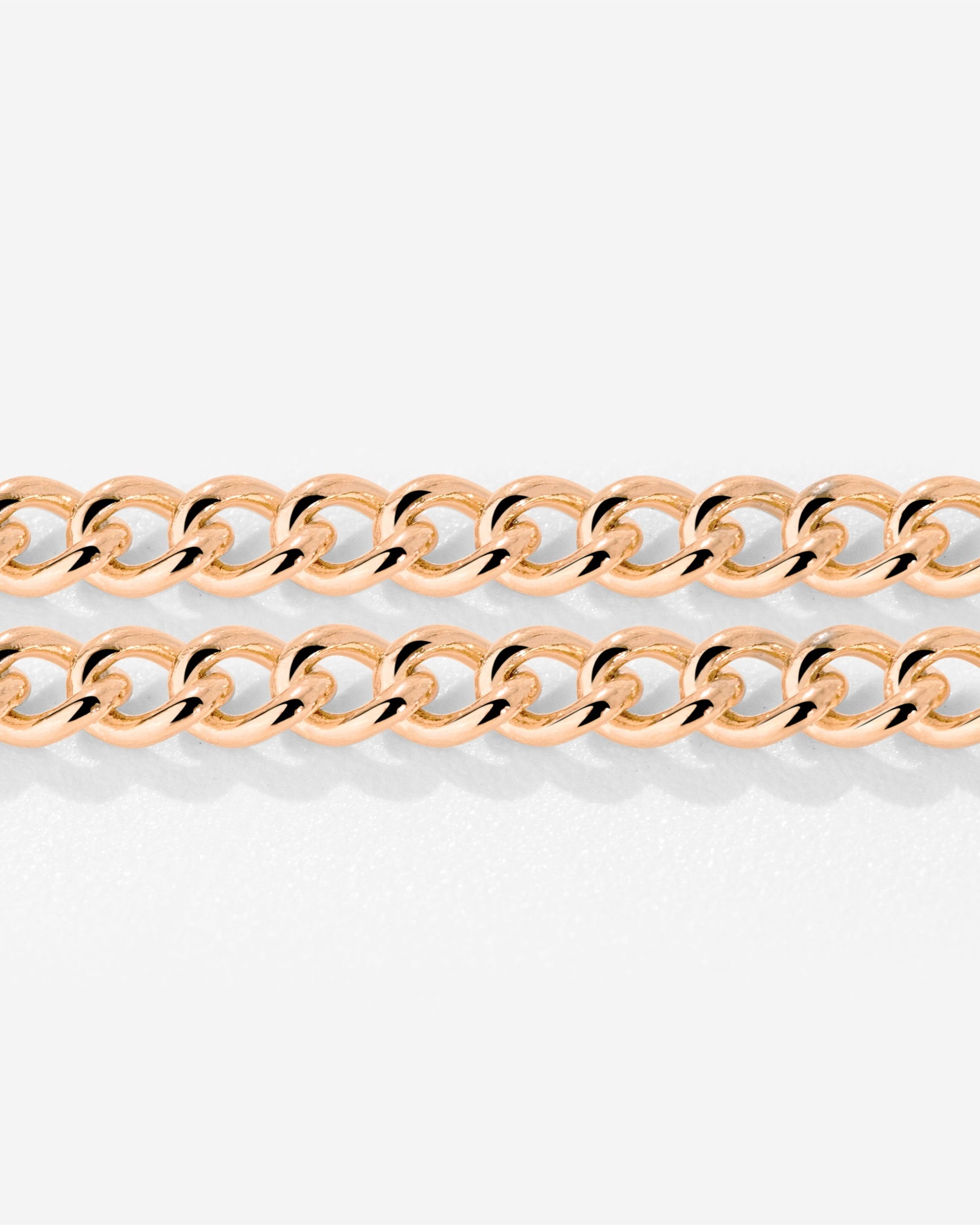 Curb Chain Double Bracciale Oro Rosa