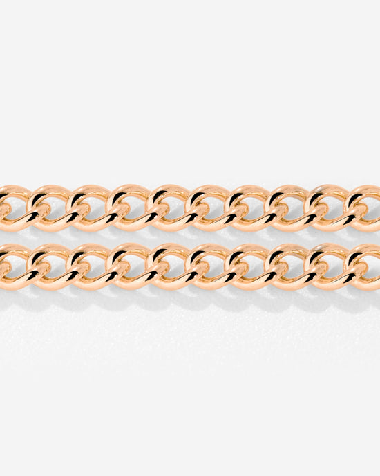 Curb Chain Double Bracciale Oro Rosa