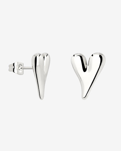 Flowy Heart Orecchini Small Argento
