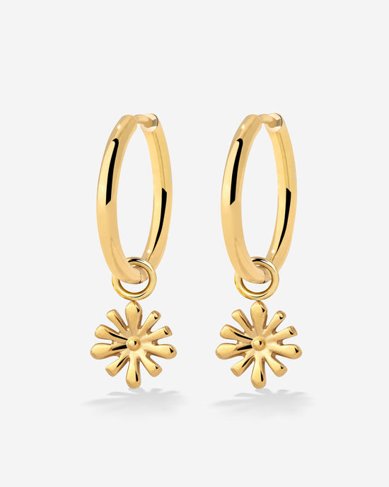 Flowery Hoop Set Medium Oro